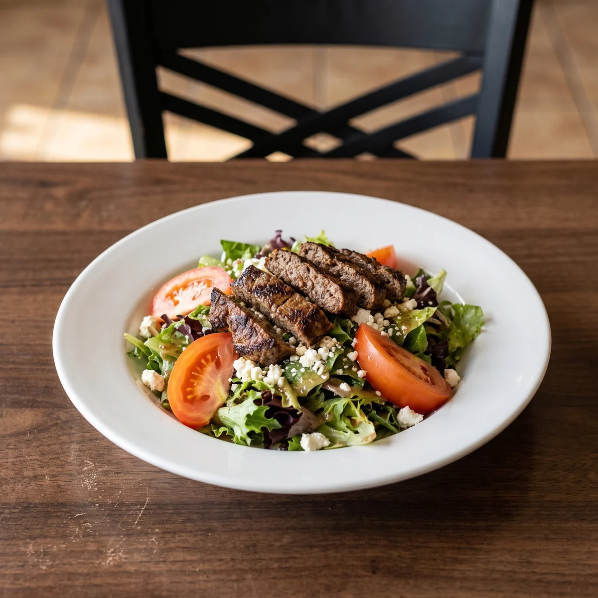 Ground Beef Skewer Salad