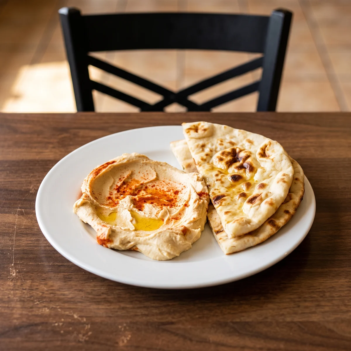 Hummus with Warm Tandoori Bread